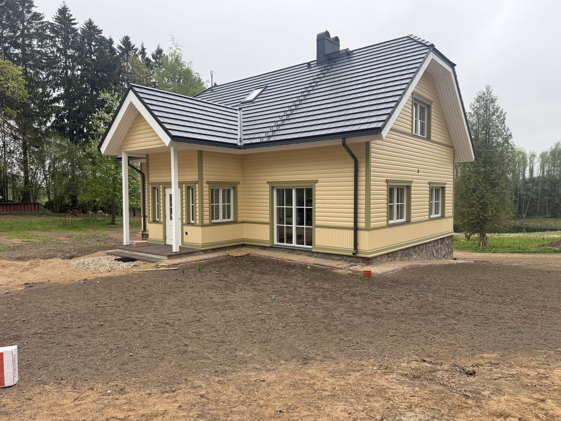 A.P Ehitus Grupi valminud eramu, puitvoodriga fassaad