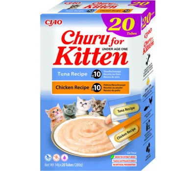 Inaba Churu Kitten Multipack 20x14g Tuunikala ja Kanaga kassipoegadele