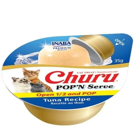 Inaba Churu POP’N Serve Tuna Recipe tuunikalaga maiustus kassidele 2x35g