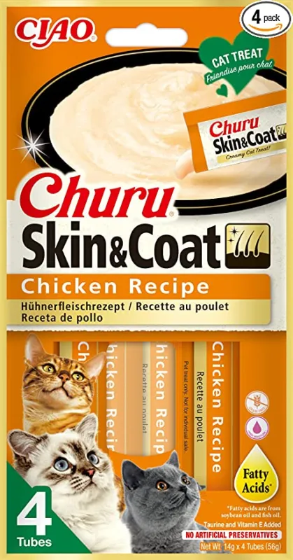 Inaba Churu Skin & Coat Kana maiustus kassile 14gx4
