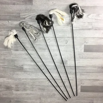 SL XL RABBIT FUR TEASER CAT TOY