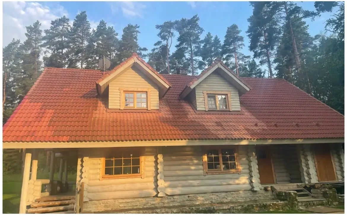 Palkmaja värvimine — pärast