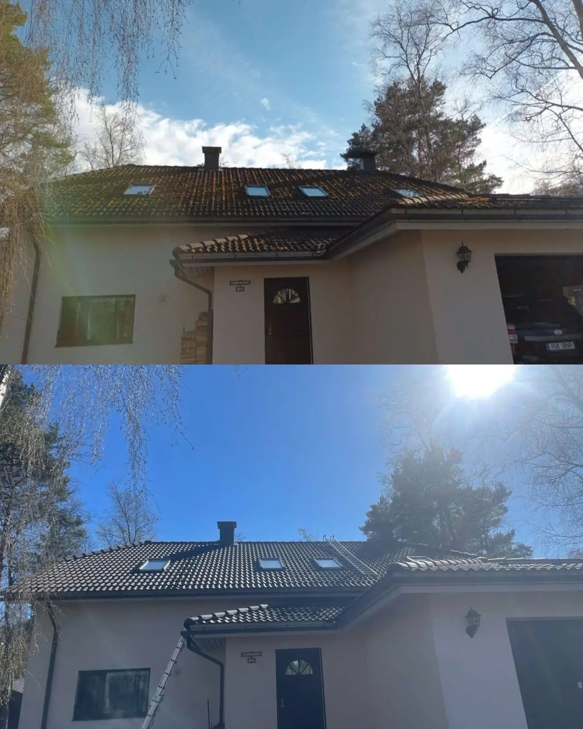 Värvitud puitfassaad — valmis töö