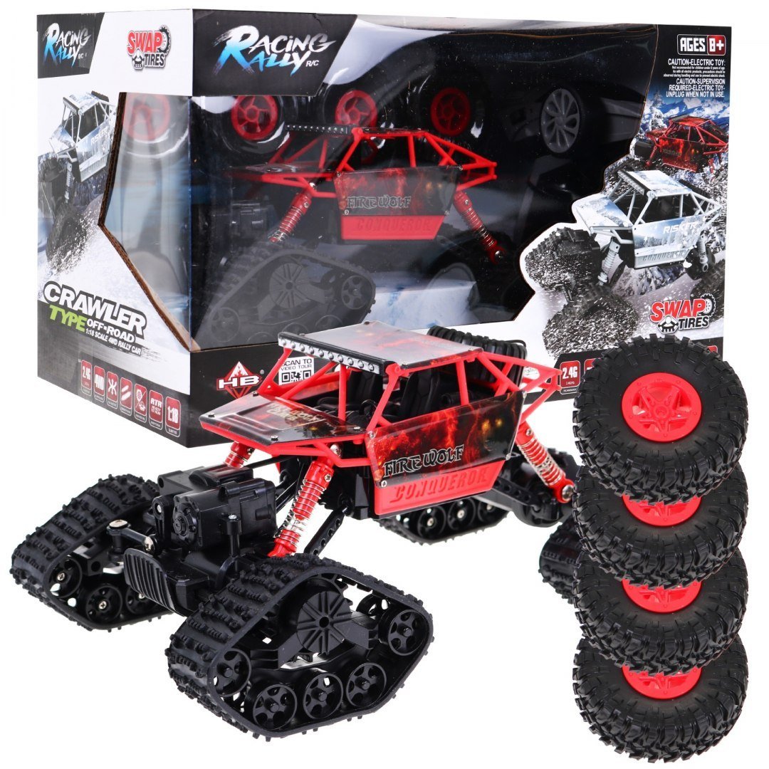 1:18 Crawler 4 x 4 R/C Rover 2 4 G vahetatavate ratastega