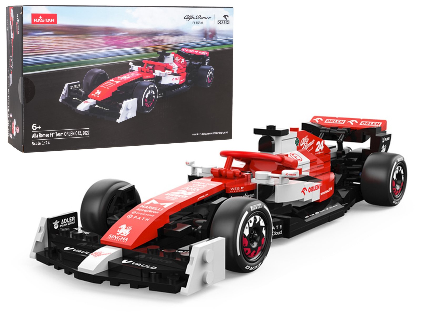 1: 24 Alfa Romeo F1 C42 340tk klotsid RASTAR