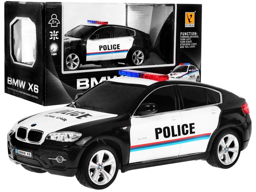 1:24 R/C litsentseeritud politseiauto Bmw X 6 must Politsei