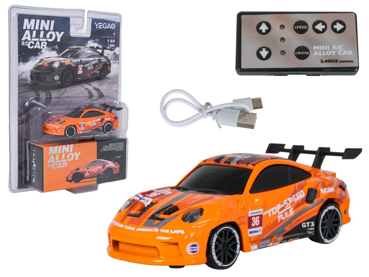 1:64 R/C TOP SPEED triiviauto, oranž