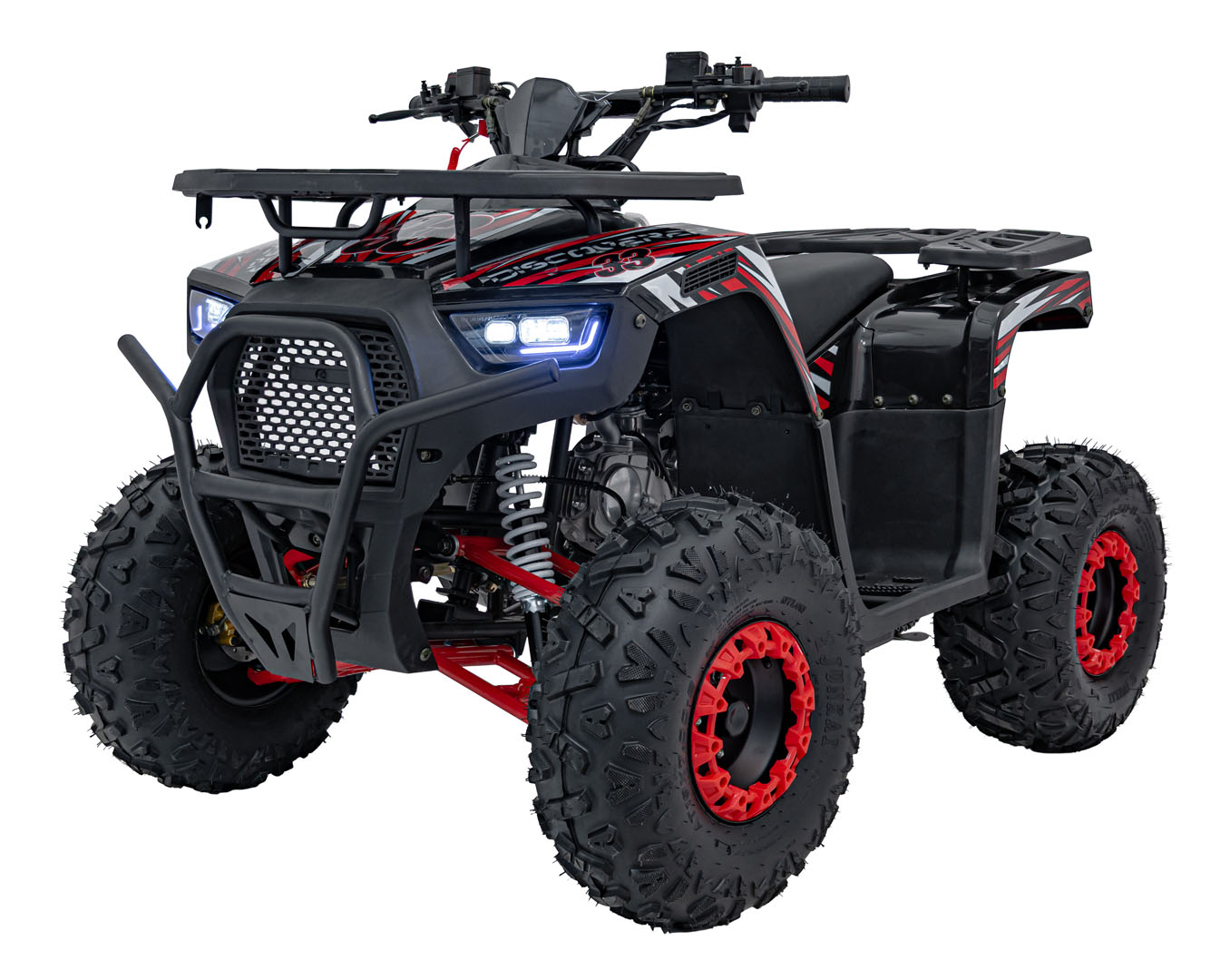 125CC DISCOVERER punane bensiinimootoriga mönguauto