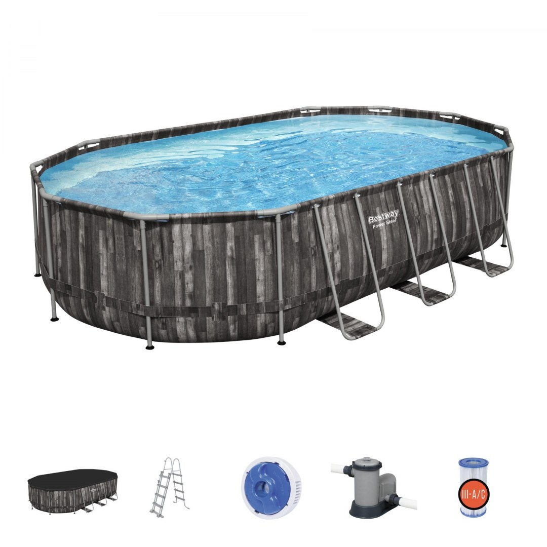 20FT Raamiga bassein 610 x 366 x 122 cm Power Steel BESTW