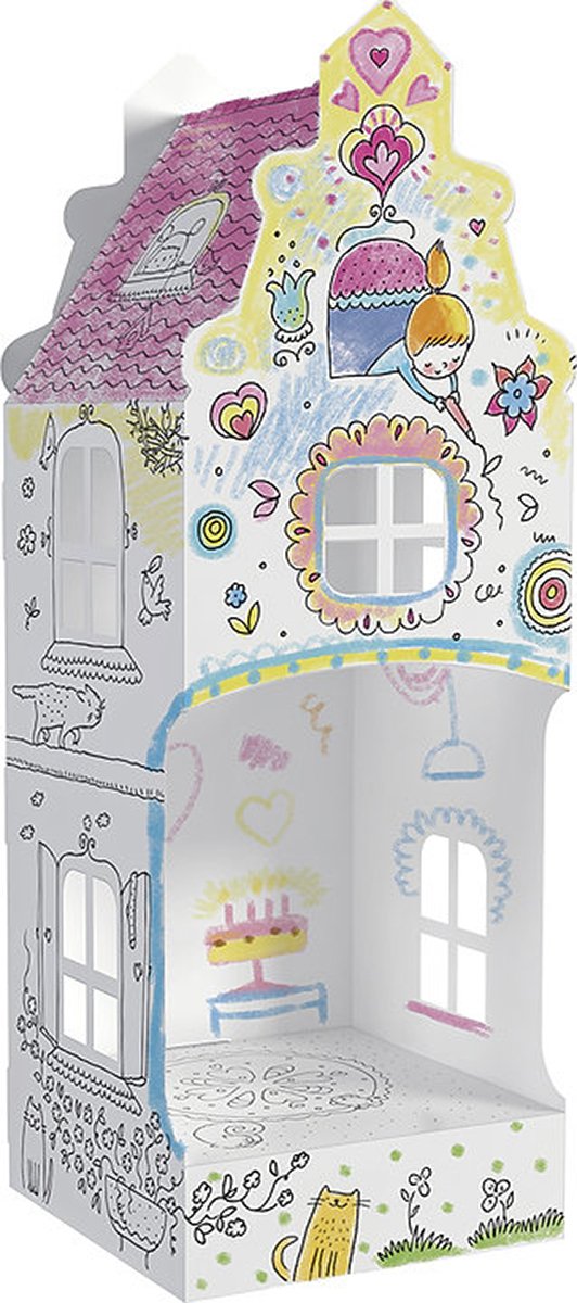 3D Coloring House House, Cat Street 12