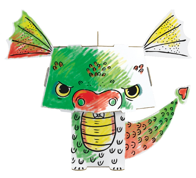 3D dragon coloring book