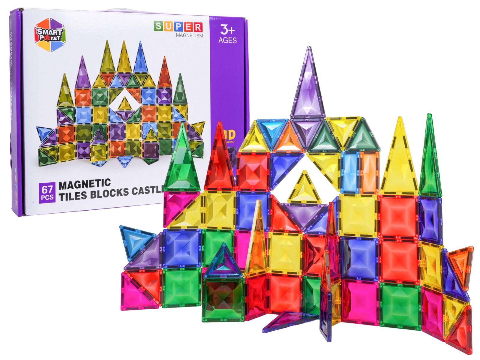 3D magnetklotside komplekt 67 tk.