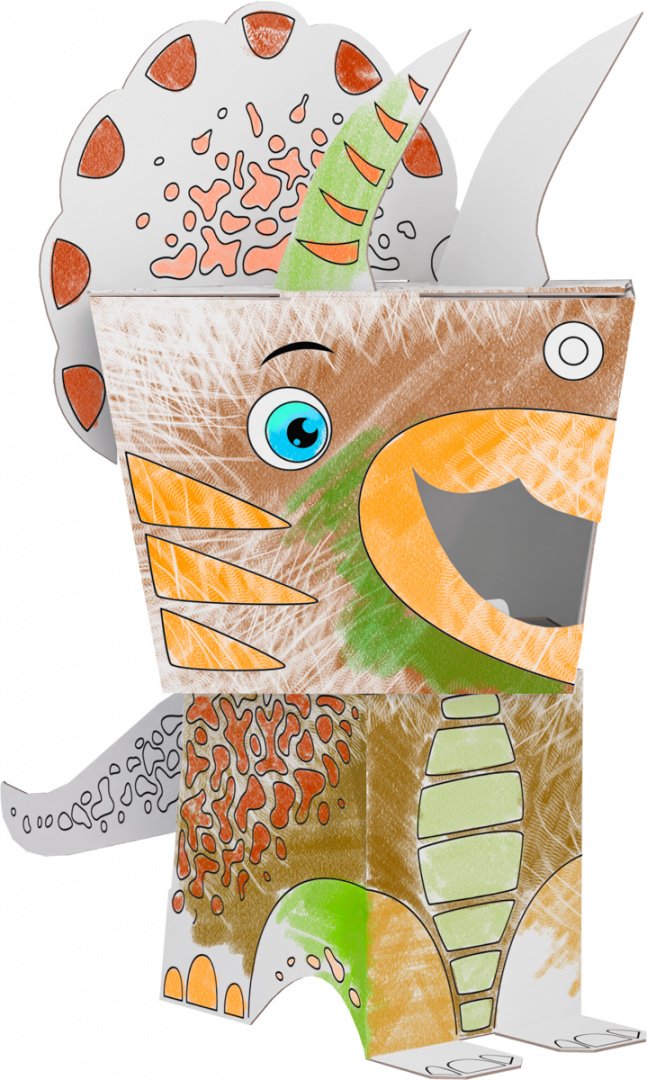 3D triceratopsi värvimisraamat