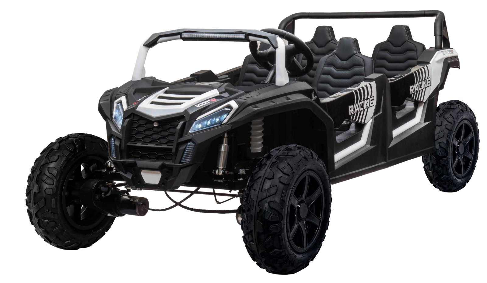 4-kohaline Buggy ATV RACING UTV2000 Li-ion akuga Valge