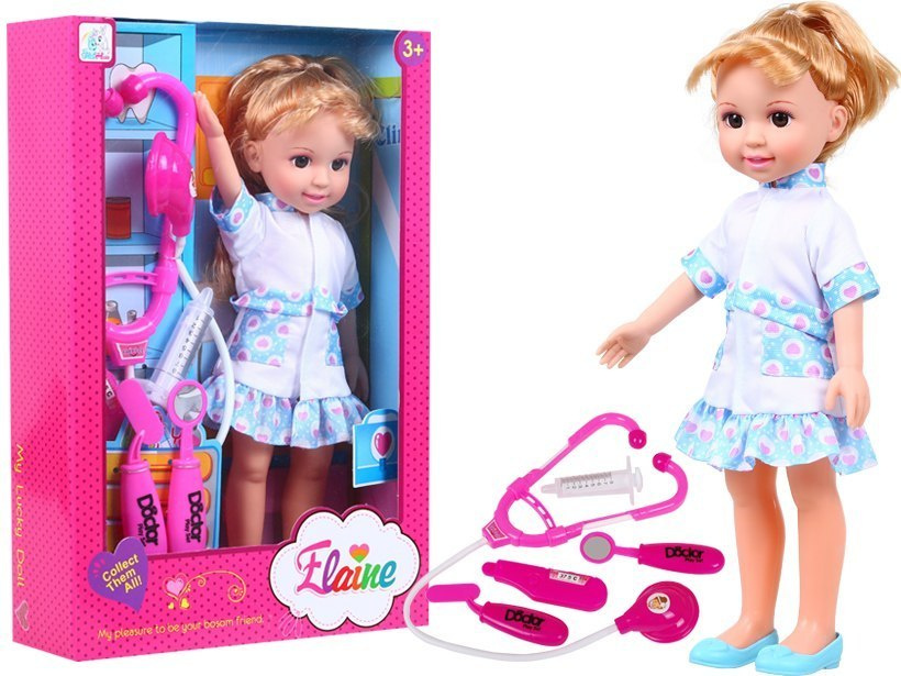 A Set Of Fashion Doll Nurse Brunette