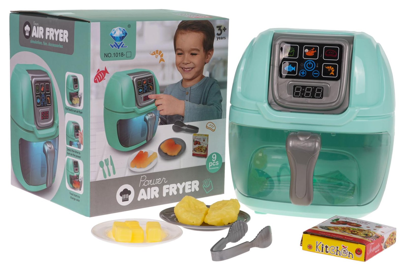 Airfryer with Light Function + Accessories