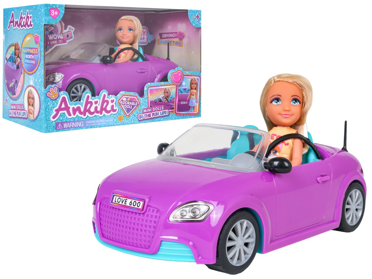 Ankiki nukk ja auto + tarvikud