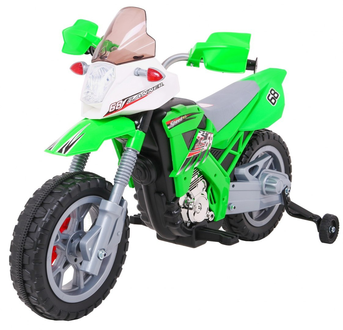Moottoripyörä Cross vihreä