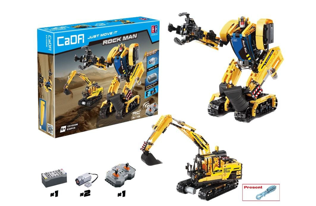 Klotsid R/C 2-ühes robot-ekskavaator EE
