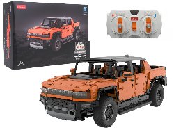 Palikoista rakennettava R/C-auto 1:10 Hummer EV Oranssi RASTAR