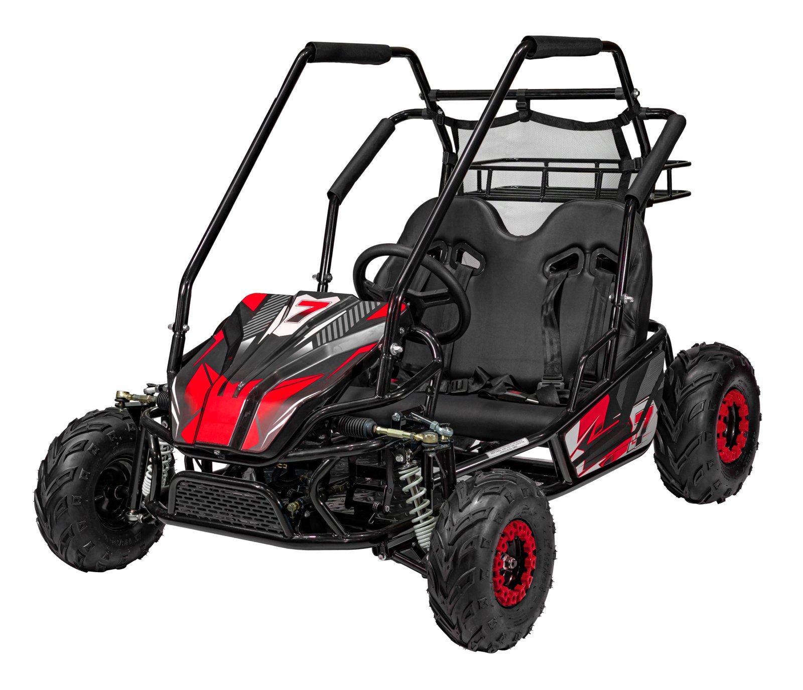 BUGGY bensiinimootoriga sõiduk LUCKY SEVEN, punane