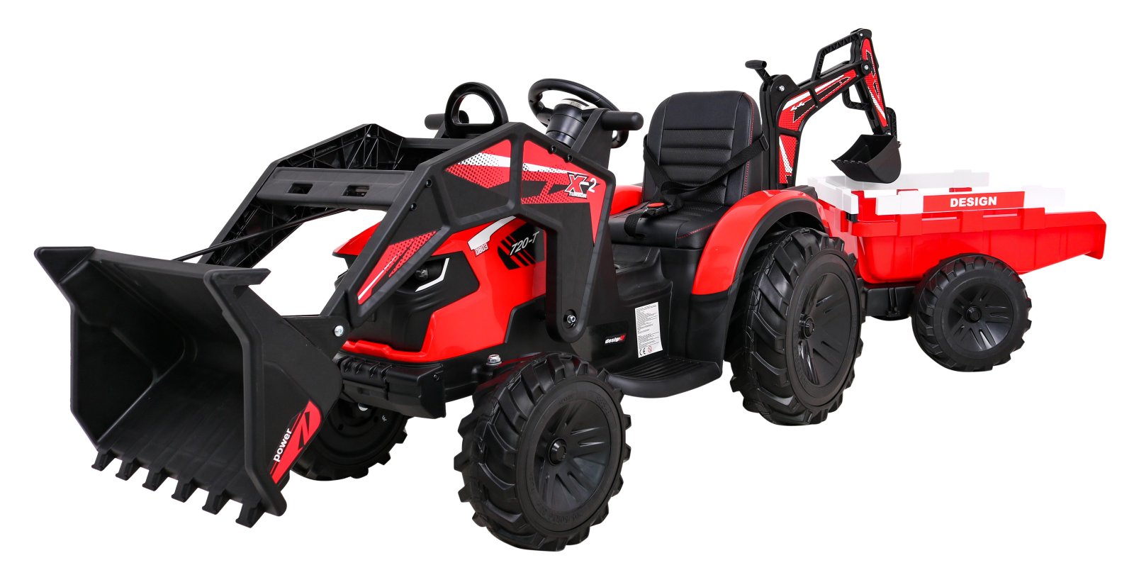 Buggy traktor haagisega 720-T Punane