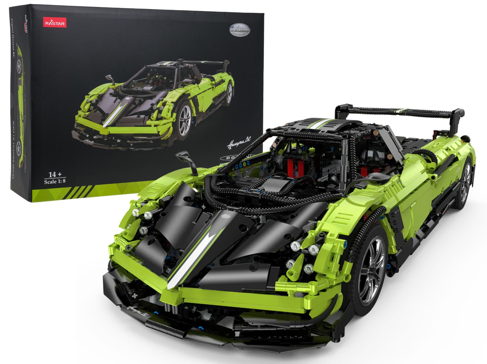 Auto 1:8 Pagani Huayra BC palikat vihreä RASTAR