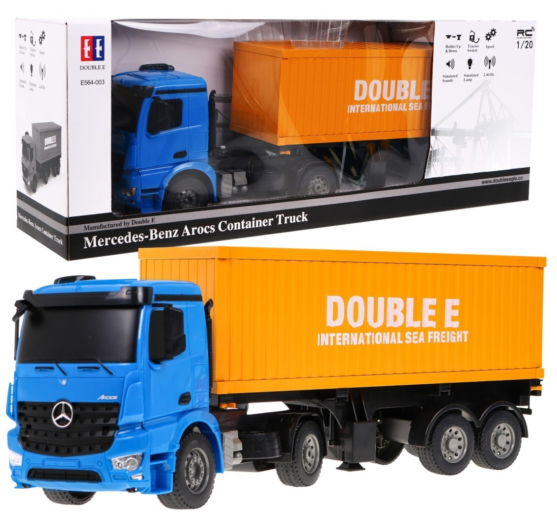 R/C auto Mercedes-Benz Arocs 2.4 G + konteineriga haagis