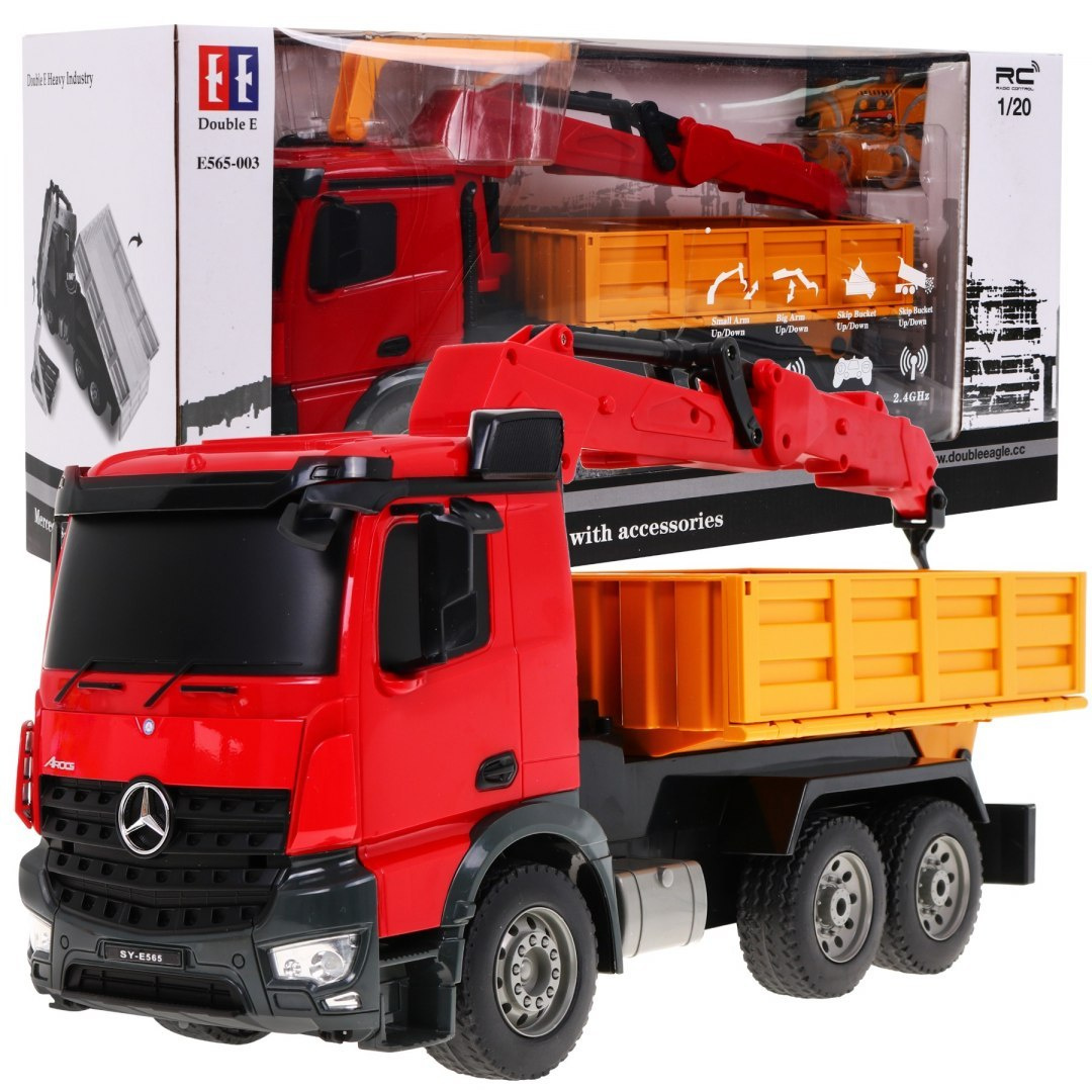R/C auto Mercedes-Benz Arocs 2.4G HDS kraana Double E