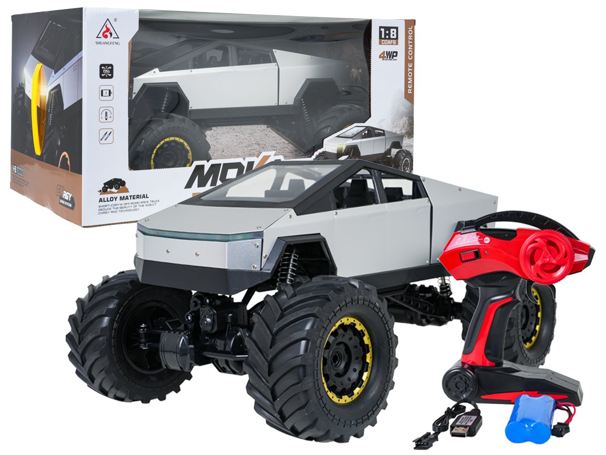 Auto R/C ROCK CRAWLER TRUCK Hõbedane 1:8