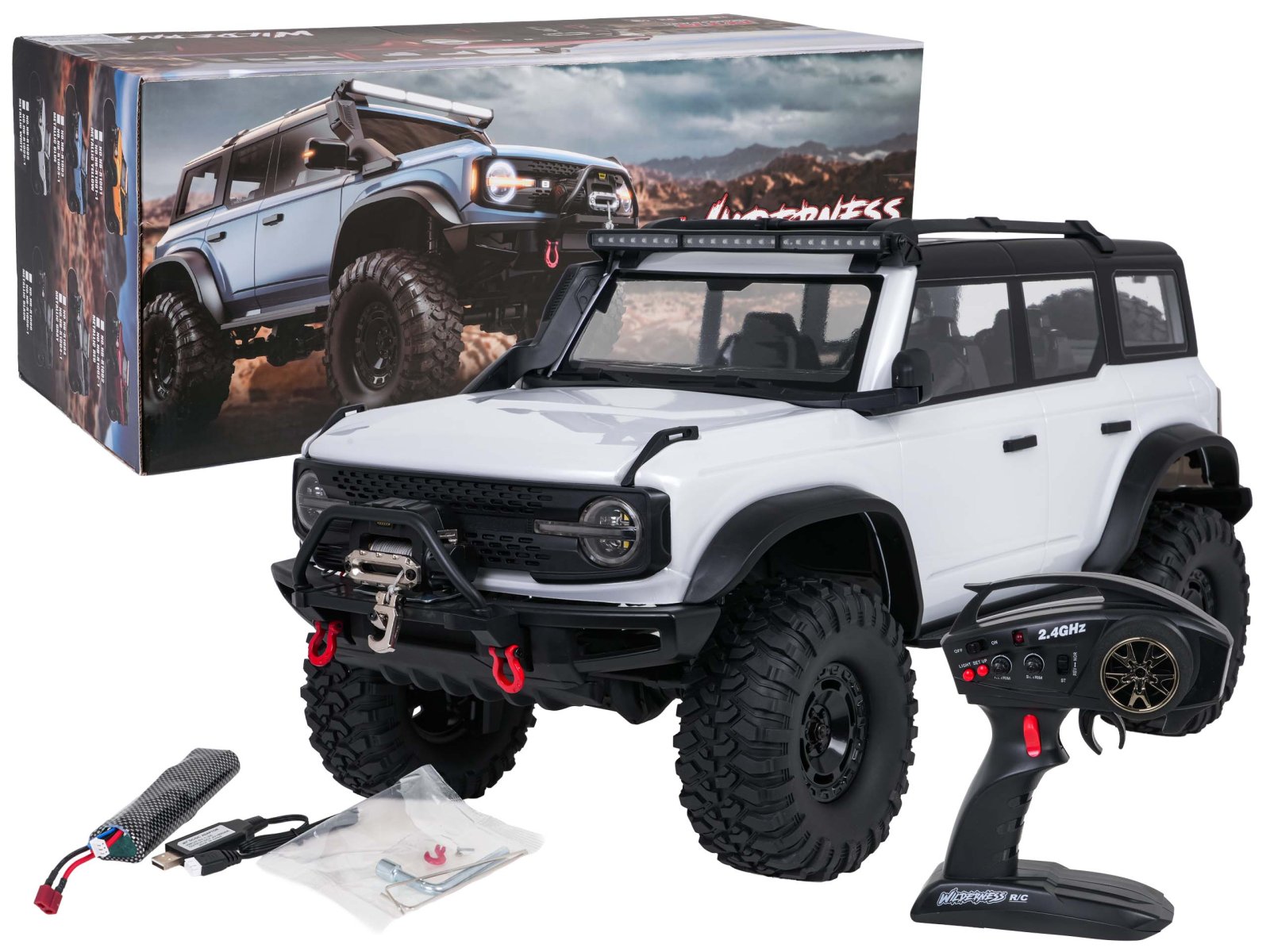 Auto R/C WILDERNESS 1:10 valkoinen