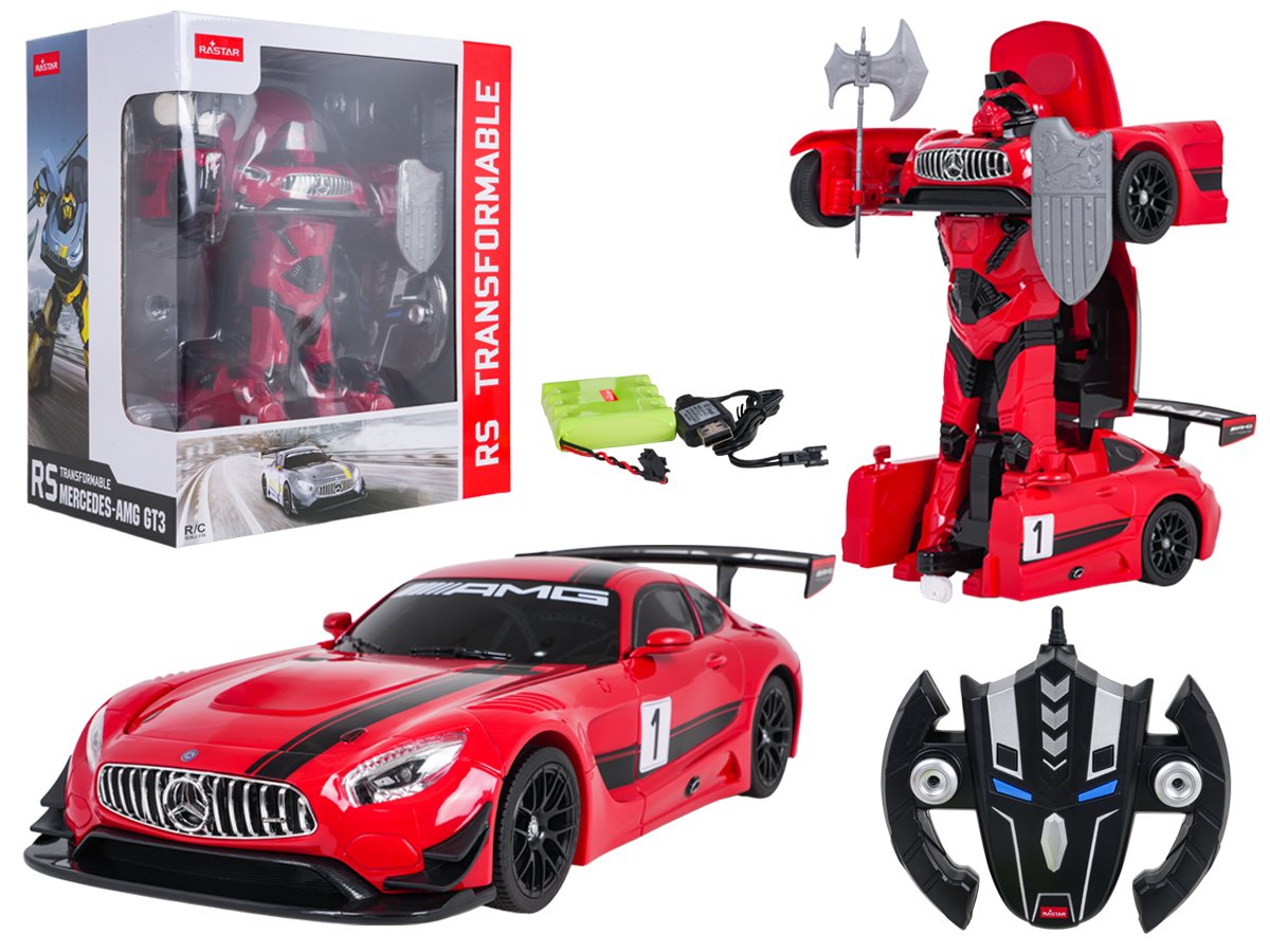 Auto/robot 2-ühes R/C 1:14 Mercedes-AMG GT3 Punane RASTAR