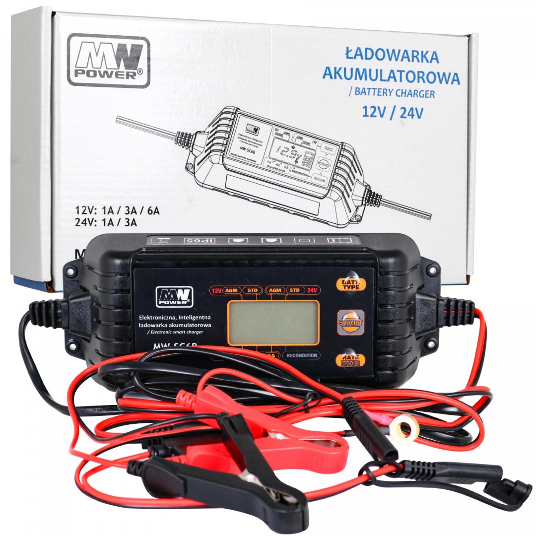 LAADIJA LCD-EKRAANIGA 12V JA 24V