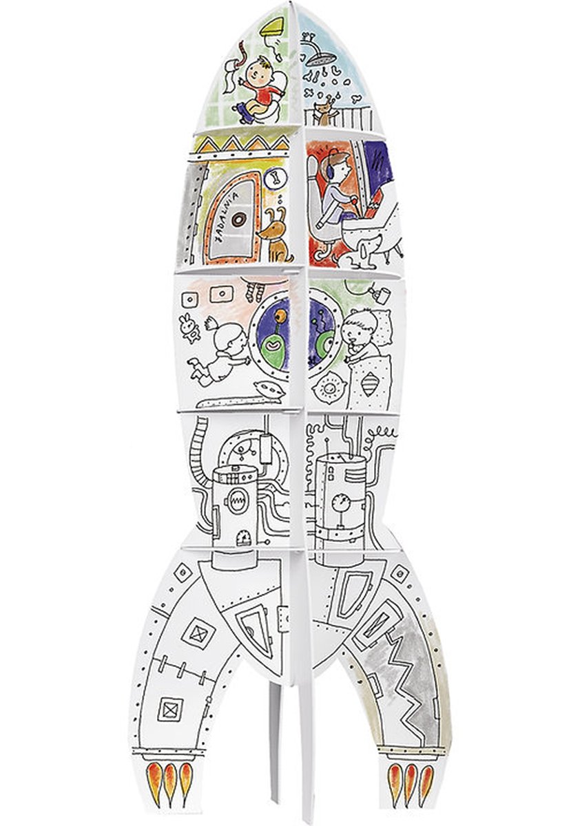 Coloring book 3D XXL Rocket