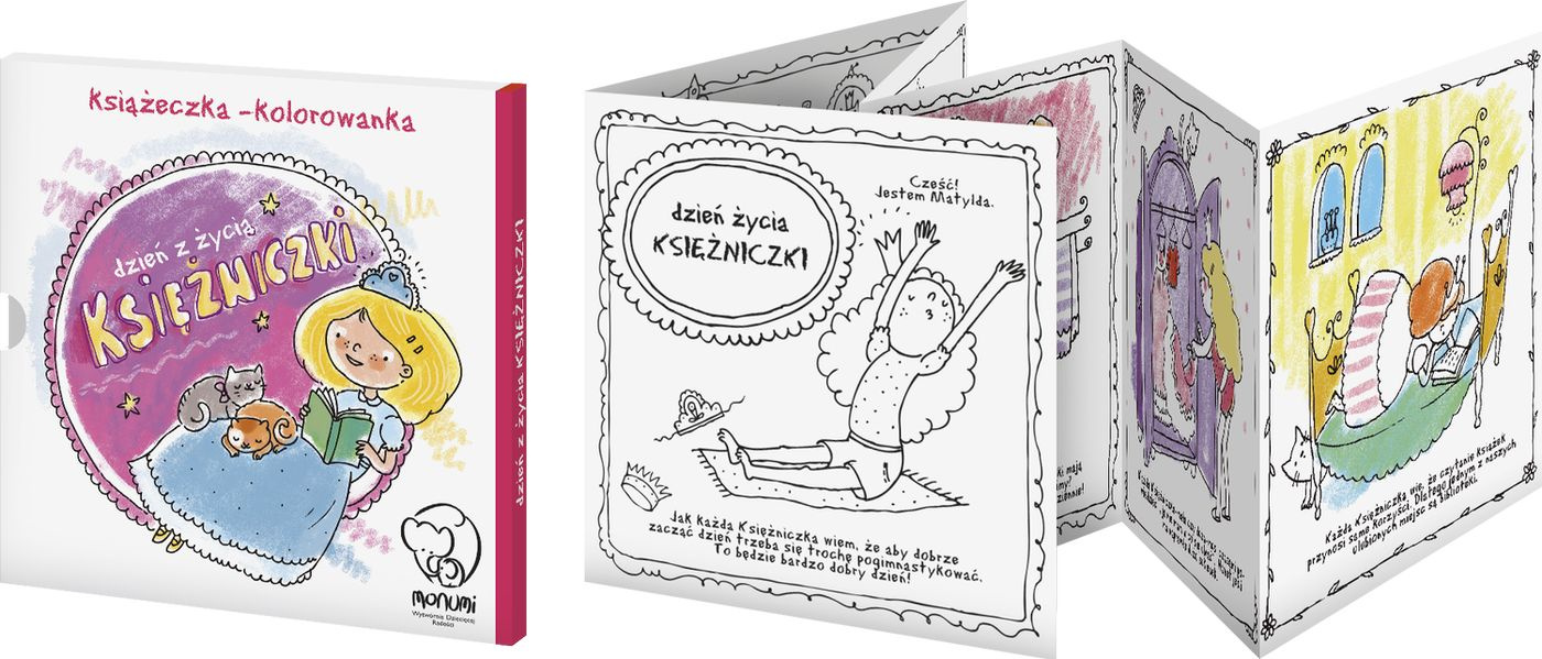 Coloring Book Day in the Life of a Princess Accordion Book