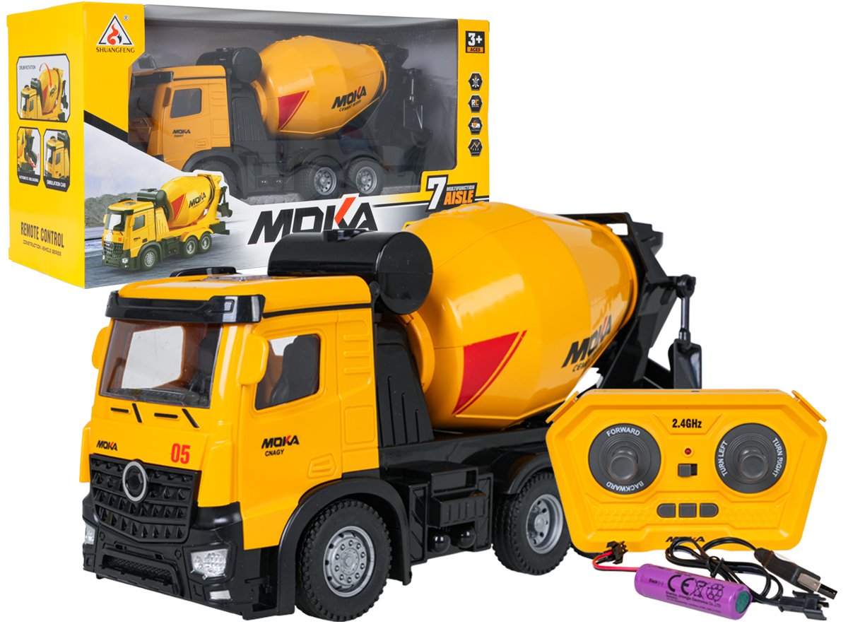 Ehitussõidukid Kollane betoonisegisti R/C