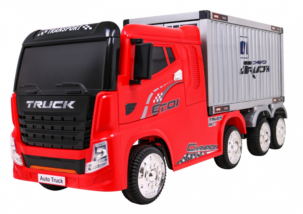 Container Truck Red + Semitrailer