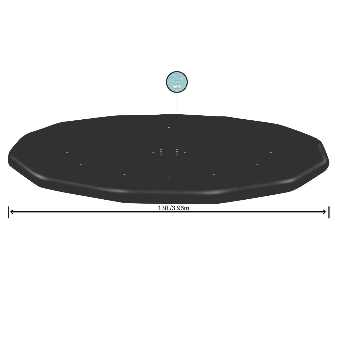 Kate 401cm Hydrium paneelbasseinile 366cm/12FT BESTWAY