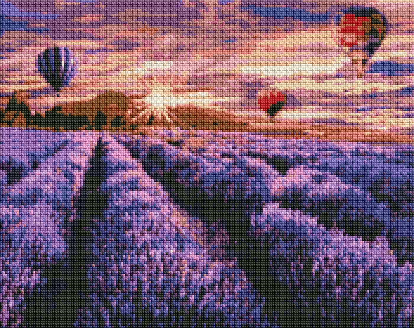 Teemantmosaiigi komplekt 40x50cm Õitsev lavendel