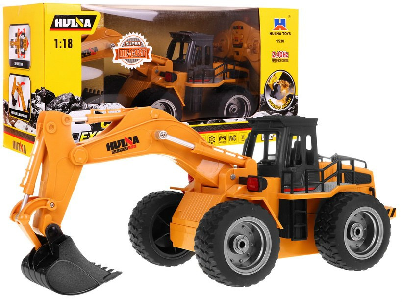 Ekskavaator R/C 2.4 G metallkopaga 1:18