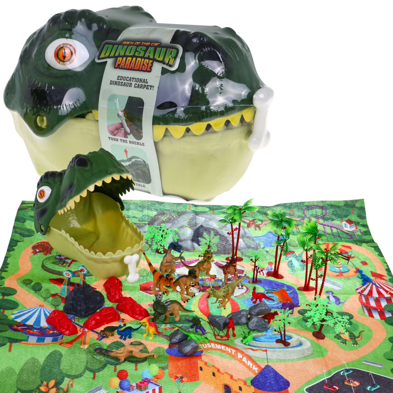 Dinosaurusten maailma: hahmot + matto + tarvikkeet