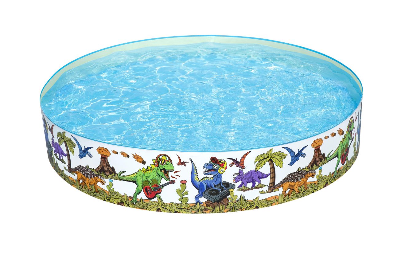 Dinosauruste motiiviga laste bassein 3+ BESTWAY 244x46cm vinüül + PVC