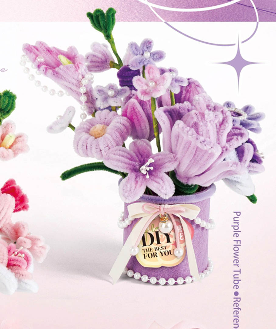 DIY pehmete lillede komplekt Lilla kimp