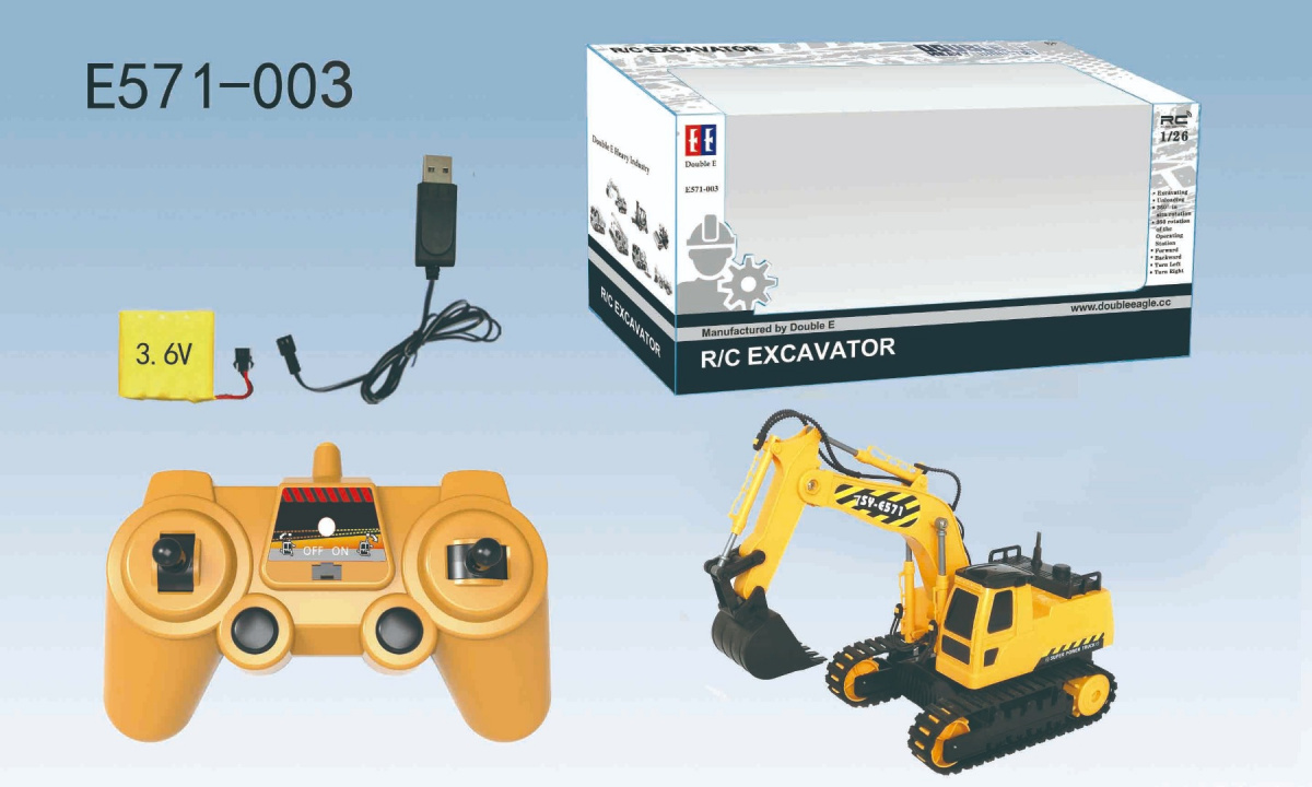 Ekskavaator R/C 2.4G 1:26 Double E
