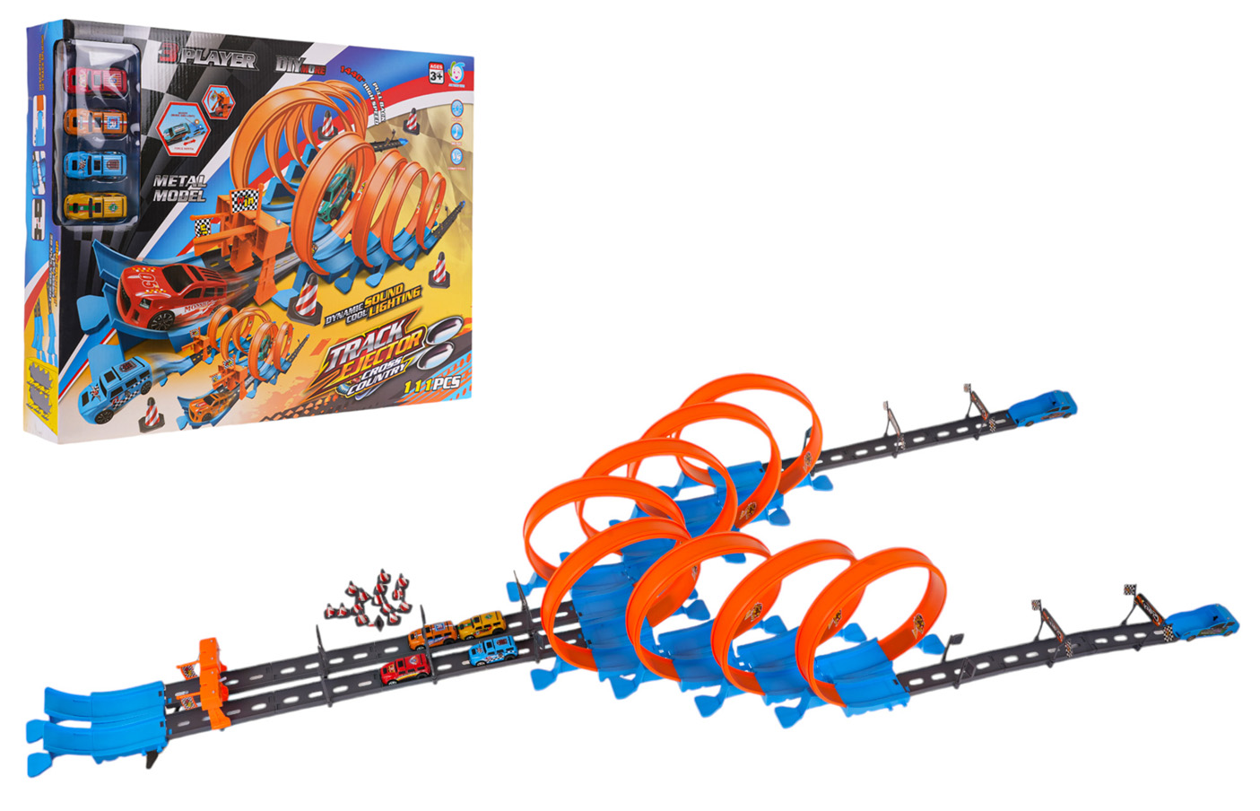 Extreme Race Track with Light and Sound Function 111pcs.