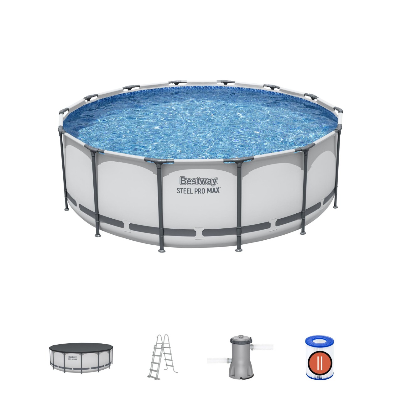 Raamiga bassein 14 FT 427 x 122 cm STEEL PRO MAX BESTWAY