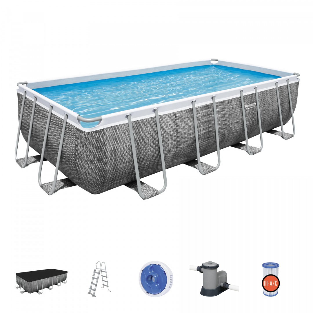 Raamiga bassein 18 x 9 FT 549 x 274 x 122 cm Power Steel