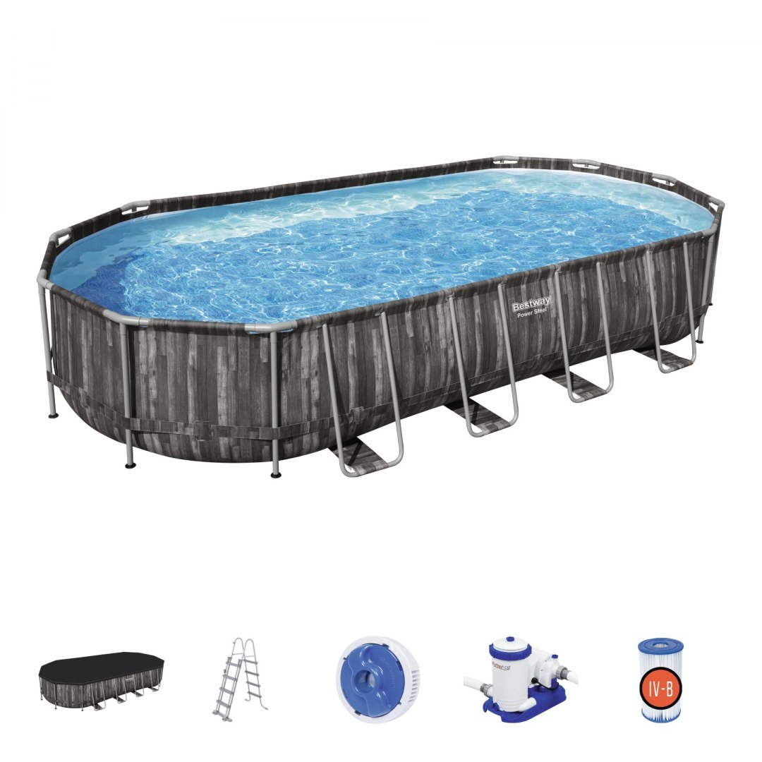 Raamiga bassein 24 FT 732 x 366 x 122 cm Power Steel BESTWAY