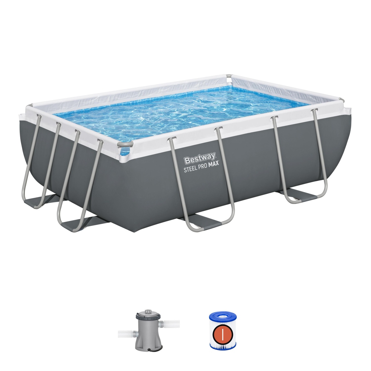 Raamiga bassein 282x196x84cm POWERSteel BESTWAY