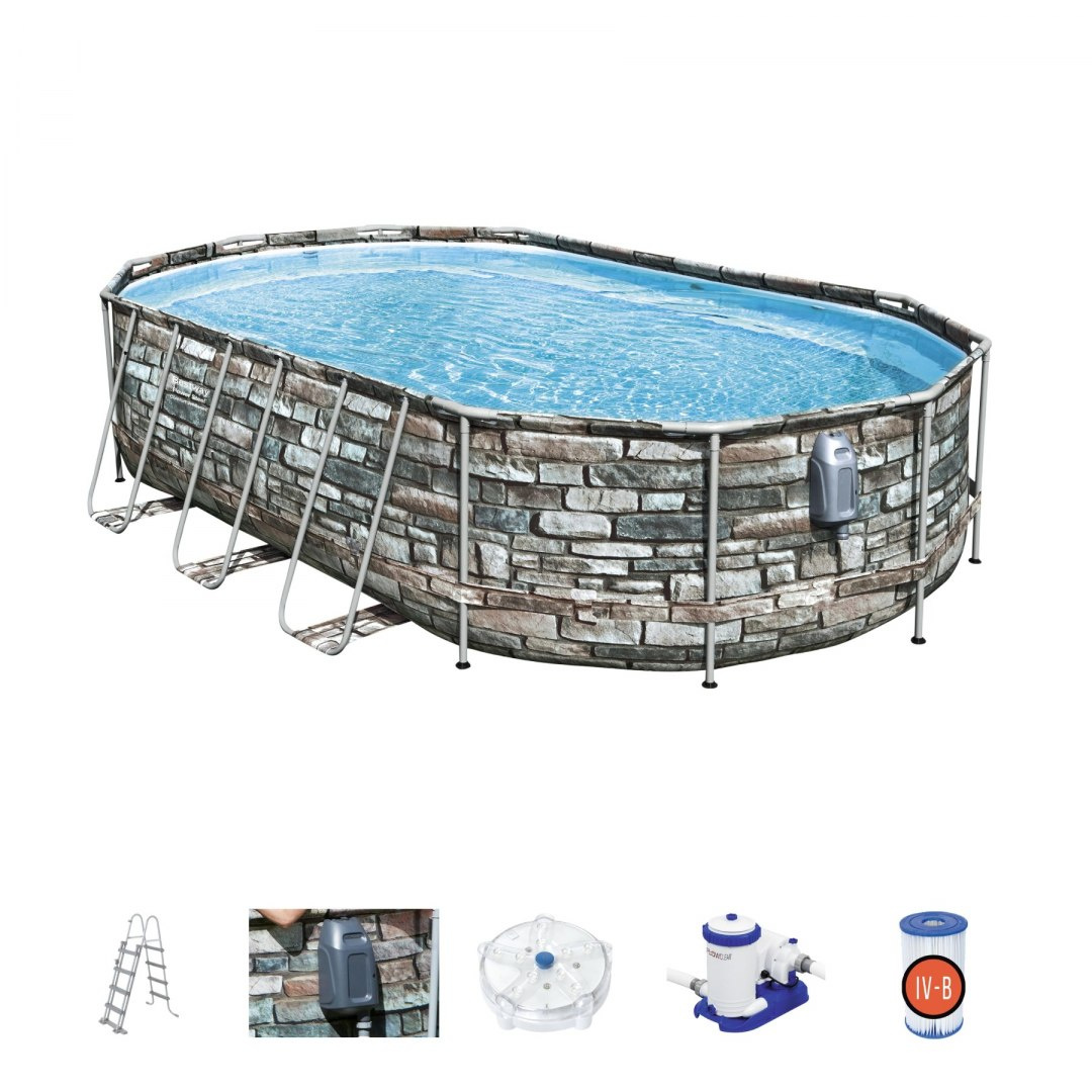 Karkassbassein 610cm x 366cm x 122cm, Power Steel Swim